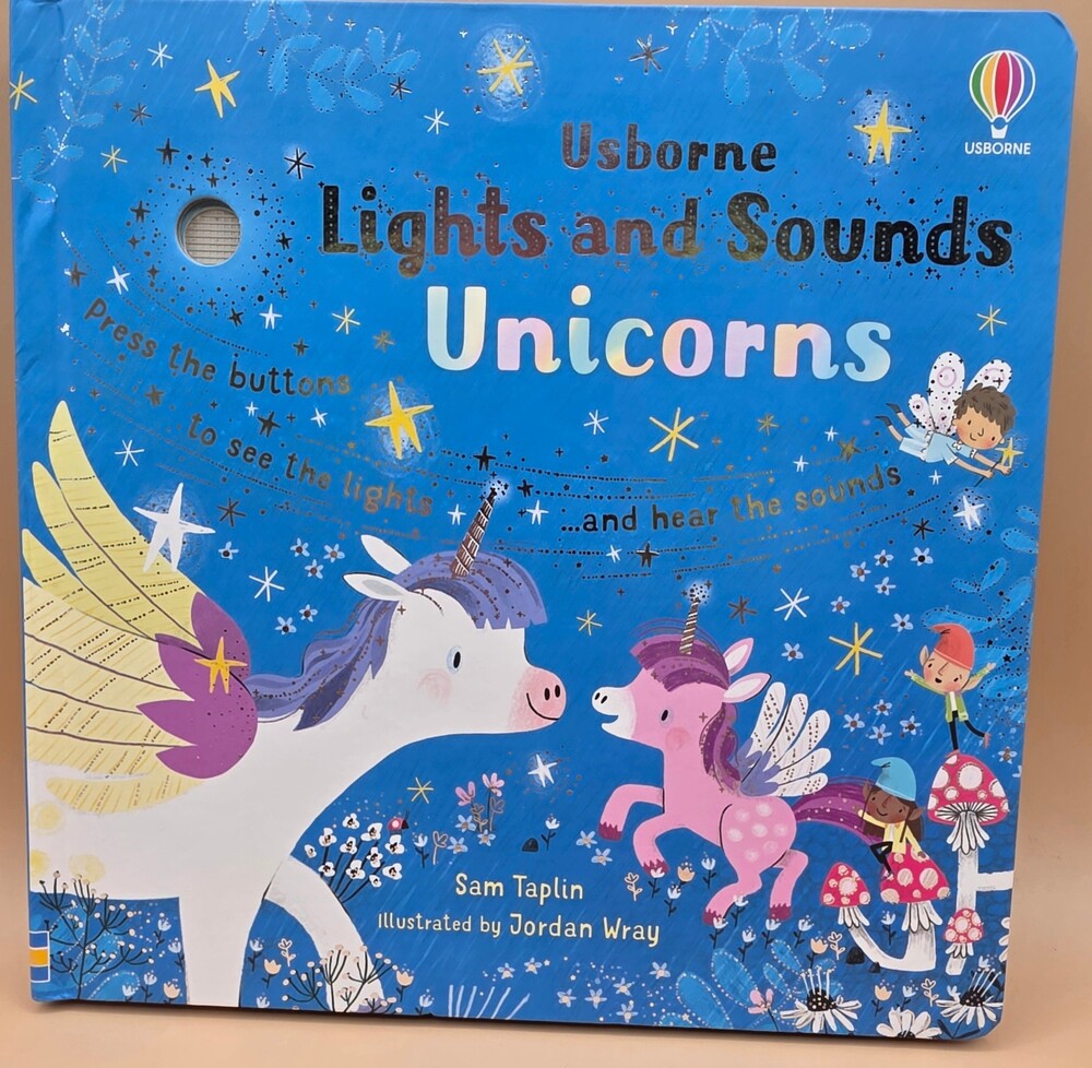 Usborne Lights and Sounds Unicorns Board Book with Buttons for Lights & Sounds